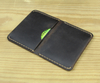 Handmade Vintage Crazy Horse Genuine Leather Card Holder Credit Card Wallet Leather Small Purse Organizer Business Card Holder