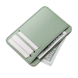 1Pc New Ultra-thin Soft Wallet PU Leather Mini Credit Card Wallet Candy Color Bank Credit Card Box Female Male Business Card Set