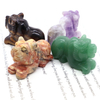 2" Tiger Statue Natural Stones Healing Crystal Quartz Carving Reiki Animal Figurine Amethyst Crafts Home Decoration Lucky Gift