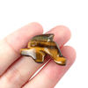 1PC Dolphin Statue Natural Tiger Eye Crystal Healing Stone Carving Gems Animal Figurine Crafts Home Decor Ornament Gifts