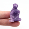 Natural Stone Thinker Statue Nordic Art Abstract Yoga Figurine Healing Crystal Craft Home And Desktop Decor Ornaments Gifts 1.6"