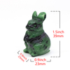 1.5" Rabbit Figurine Natural Stone And Crystals Rose Quartz Carving Animals Statue Healing Gemstone Craft Gift Home Decoration