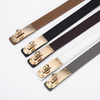 Thin Belt Women's Fashion Casual Accessories Luxury Design Girdle Korean Adjustable Metal Buckle Leather Women Waist Belt