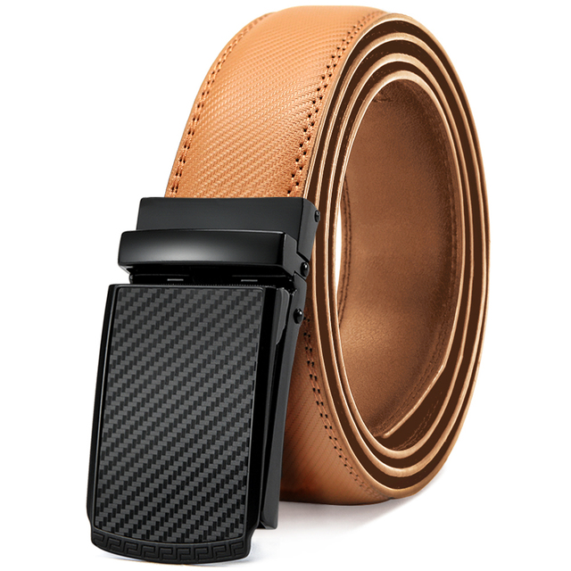 Leather Belt Automatic Genuine Leather Fashion Belts Ratchet Luxury Belts Men's Trouser Belt Belt for Men Ремень