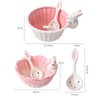 Cute Rabbit Ceramic Bowl Easter Decoration Breakfast Fruit Salad Noodle Ramen Bowl Tableware Kawaii Kitchen Accessories Gadgets