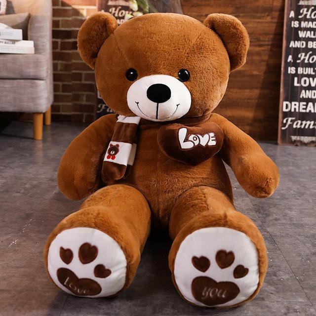 Nice Quality 4 Colors Teddy Bear With Scarf Stuffed Animals Bear Plush Toys Doll Pillow Kids Lovers Birthday Baby Gift