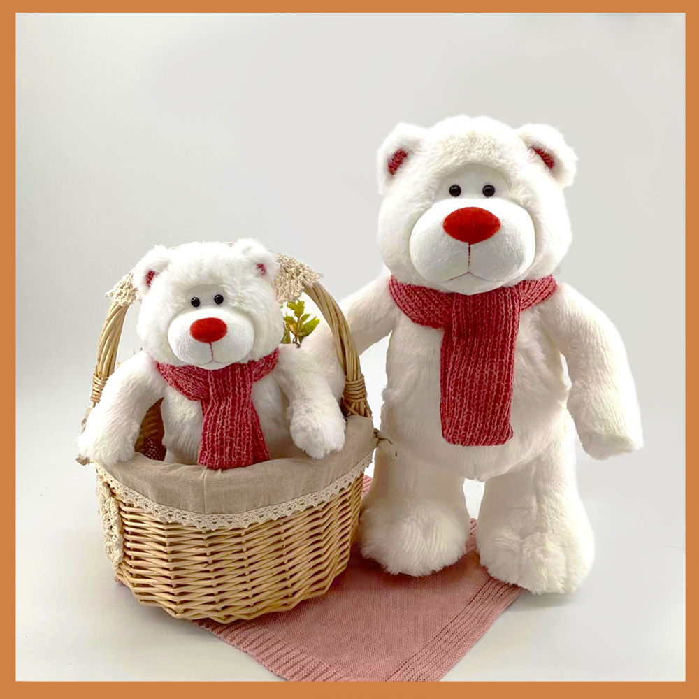 27/40CM High Quality Red Teddy Bear With Scarf Stuffed Animals Bear Plush Toys Teddy Bear Doll Valentine'S Day Birthday Gift