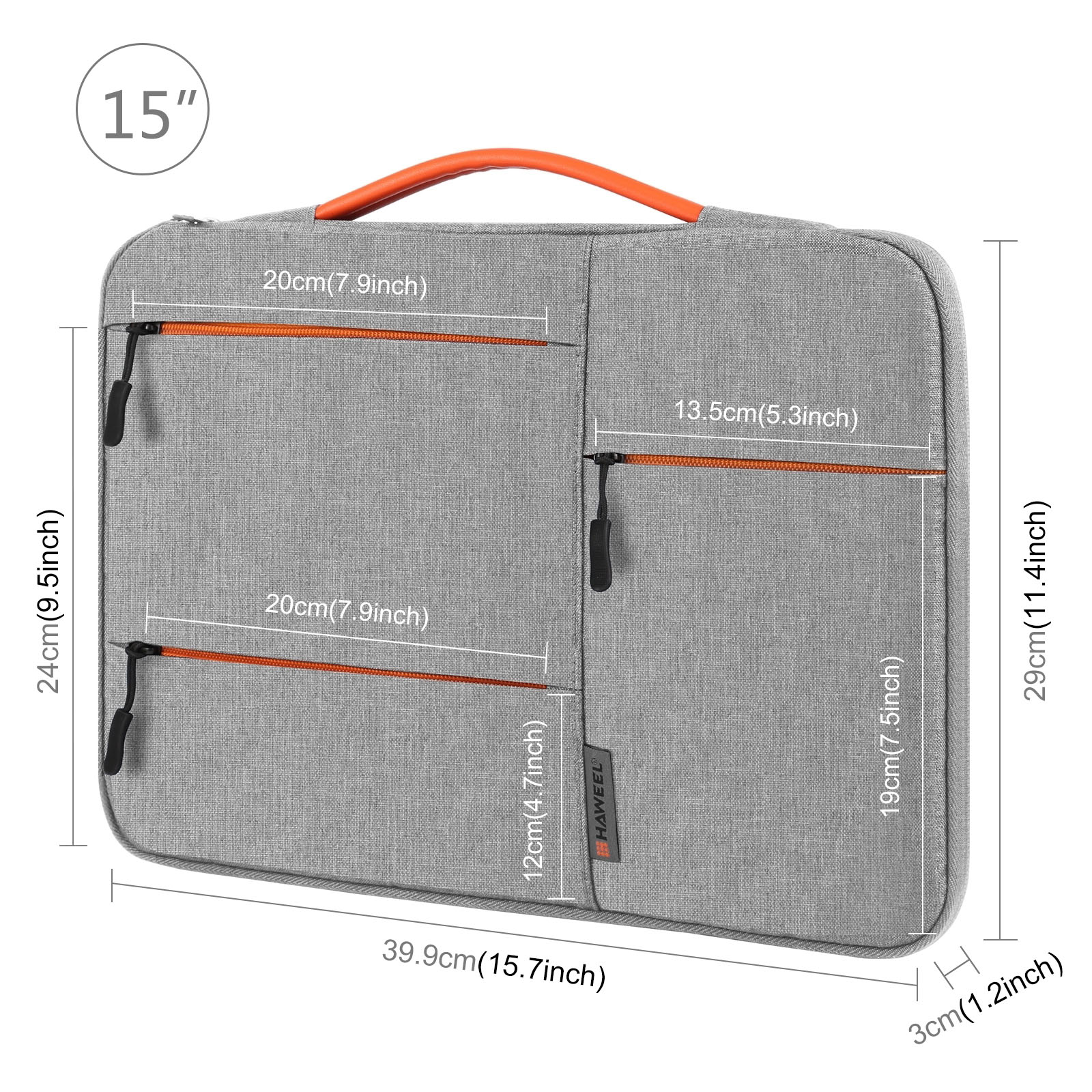 HAWEEL 13.0-15.0 Inch Sleeve Case Zipper Briefcase Laptop Handbag For Macbook/ Samsung/ Lenovo Thinkpad And Other Laptop Bag
