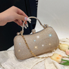 Chain Evening Bag Dinner Shoulder Bag for Women Handbag - Fashion Crossbody Bags Vintage Underarm Bag Satchel (Black)