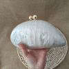 New Oval Irregular Pearl White Acrylic Box Evening Bag Ladies Luxury Designer Wedding Party Handmade Clutch Purses And Handbags