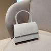 New Silver Bright Silk Evening Bag Women Elegant Fashion Banquet Clutch Chain Shoulder Bags Luxury Purse Female Handbag