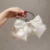 Gold Bright Silk Bowknot Evening Bag Women Elegant Fashion Banquet Clutch Chain Shoulder Bags Luxury Purse Female Party Handbags