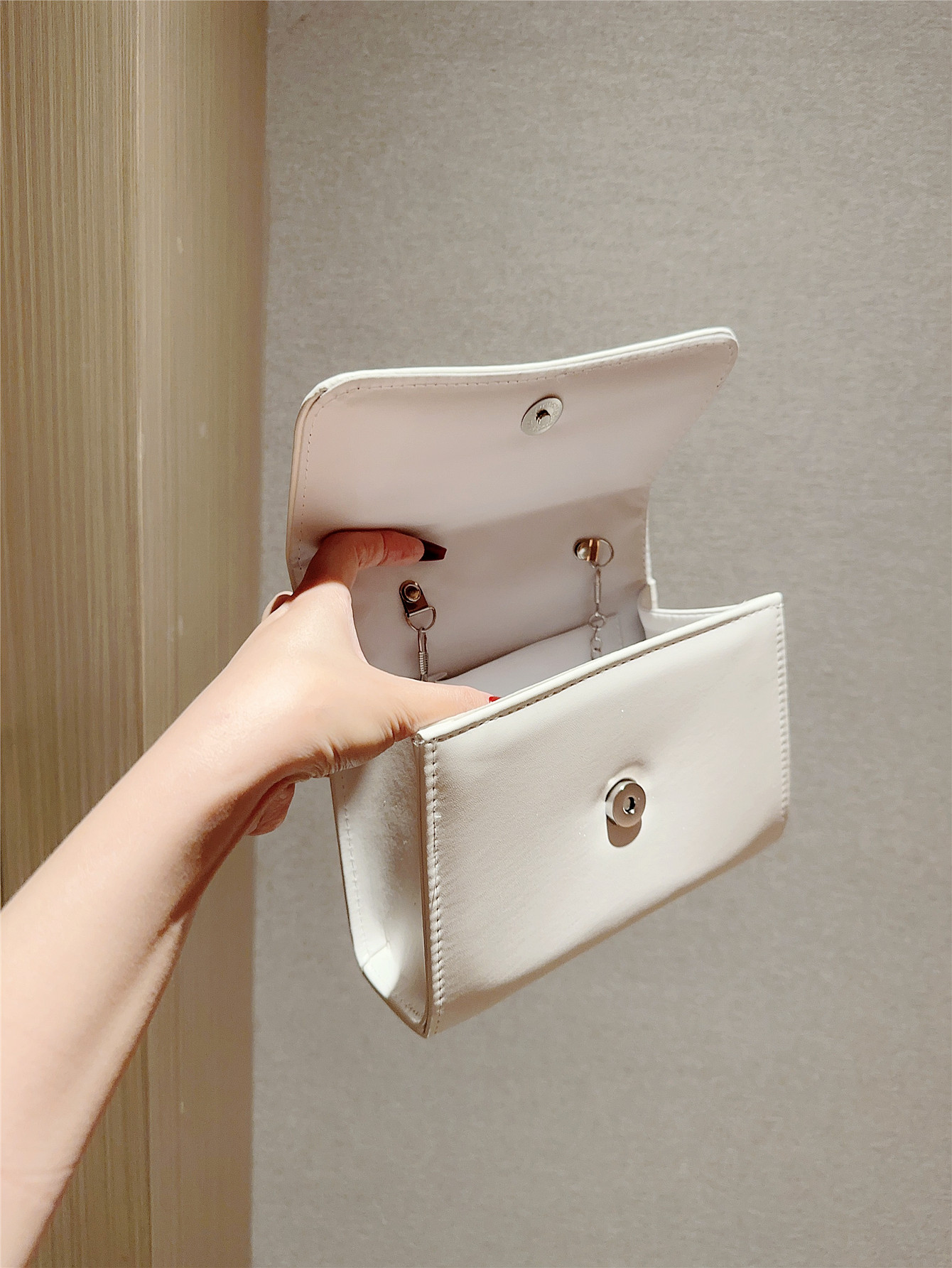 Lady Temperament PU Leather Flap Evening Bag Casual Design Flap Wedding Bag Bridal Bag Banquet Handbag Evening Bag Dress Bag Party Bag Chain Bag