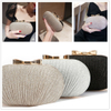 Wedding Bridal Clutch Handbag Women Evening Party Bag Chain Shoulder Bags Elegant Rhinestones Egg Shape Banquet Clutch Purse