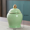 Gold Plated Tea Canister Sealed Ceramic Storage Jar with Lids Porcelain Coffee Container Desk Decoration Tea Cans Candy Pots