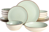 Classic Double Bowl Dinnerware Set, Service for 4 (16pcs), Mint