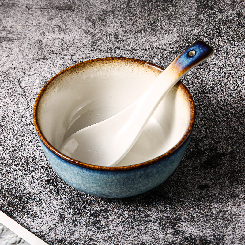  Good Quality Tableware Round Bowl Set,Restaurant Ramen Ceramic Glazed Bowl