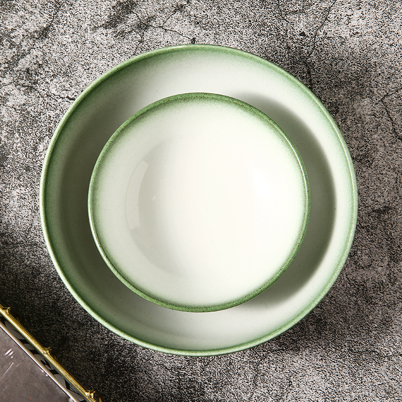 Customized Oval Ceramic Bowl Salad Glaze Irregular Bowls Fruit Deep Plate Wholesale Porcelain Mexican Dinner