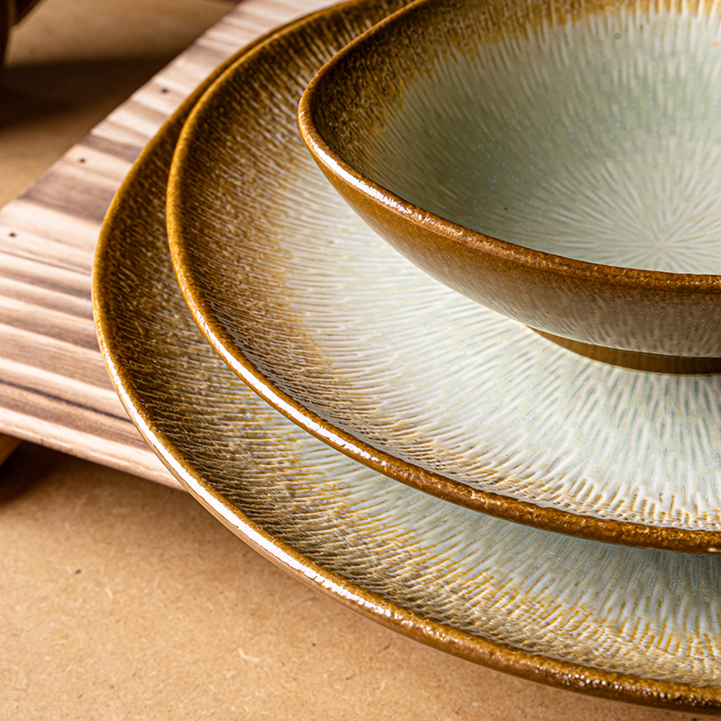 High quality ceramic plate hotel restaurant dinner dinnerware thick durable porcelain customized plate for restaurant