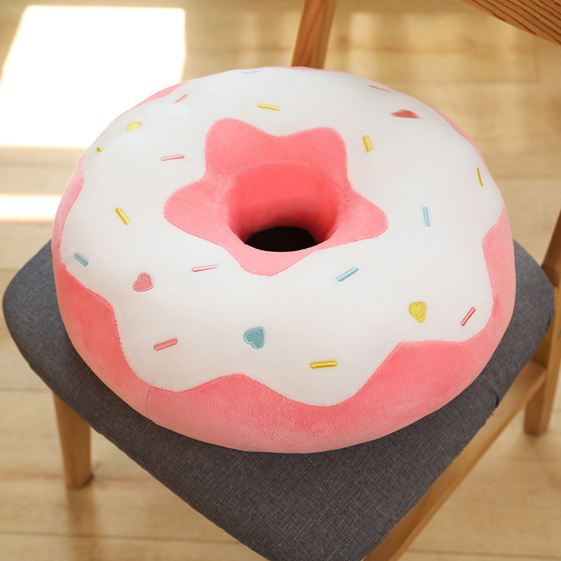 Decoration Donut Plush Pillow Like Real Fantastic Ring Shaped Food Plush Soft Creative Seat Cushion Head Pillow Christmas Gift
