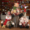 Christmas Checkered Cloth Button Doll Cute Christmas Fat Snowman 
