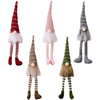 Christmas striped knitted hat Rudolf hanging leg doll Faceless doll Dwarf ornament Nordic style decoration