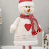 28.3-inch Leg Stretchable Knitted Fabric Santa Claus Snowman Deer Figurine New Year Holiday Decoration Ornament