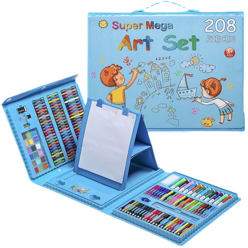 Deluxe Art Kit Supplies Portable Great Gift Painting Set For Kids 145 Pieces Drawing Art Sets in Durable Aluminum Case
