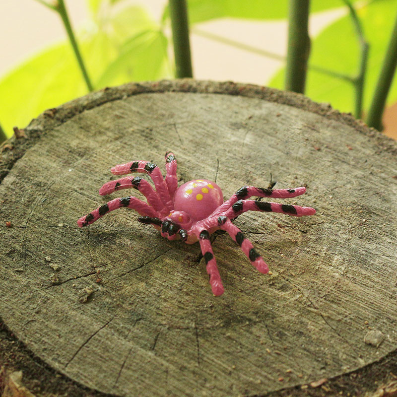 12pcs Mini Colorful Fake Spiders, Festive Plastic Toys,Simulation Small Insect Animals, Used For Halloween Party Fools'Day Decor