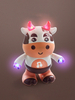 Electric Dance Cow Doll Movable with Music Light Noisy Cattle Toys Plastic Interactive Cow Toy Smooth for Children Birthday Gift