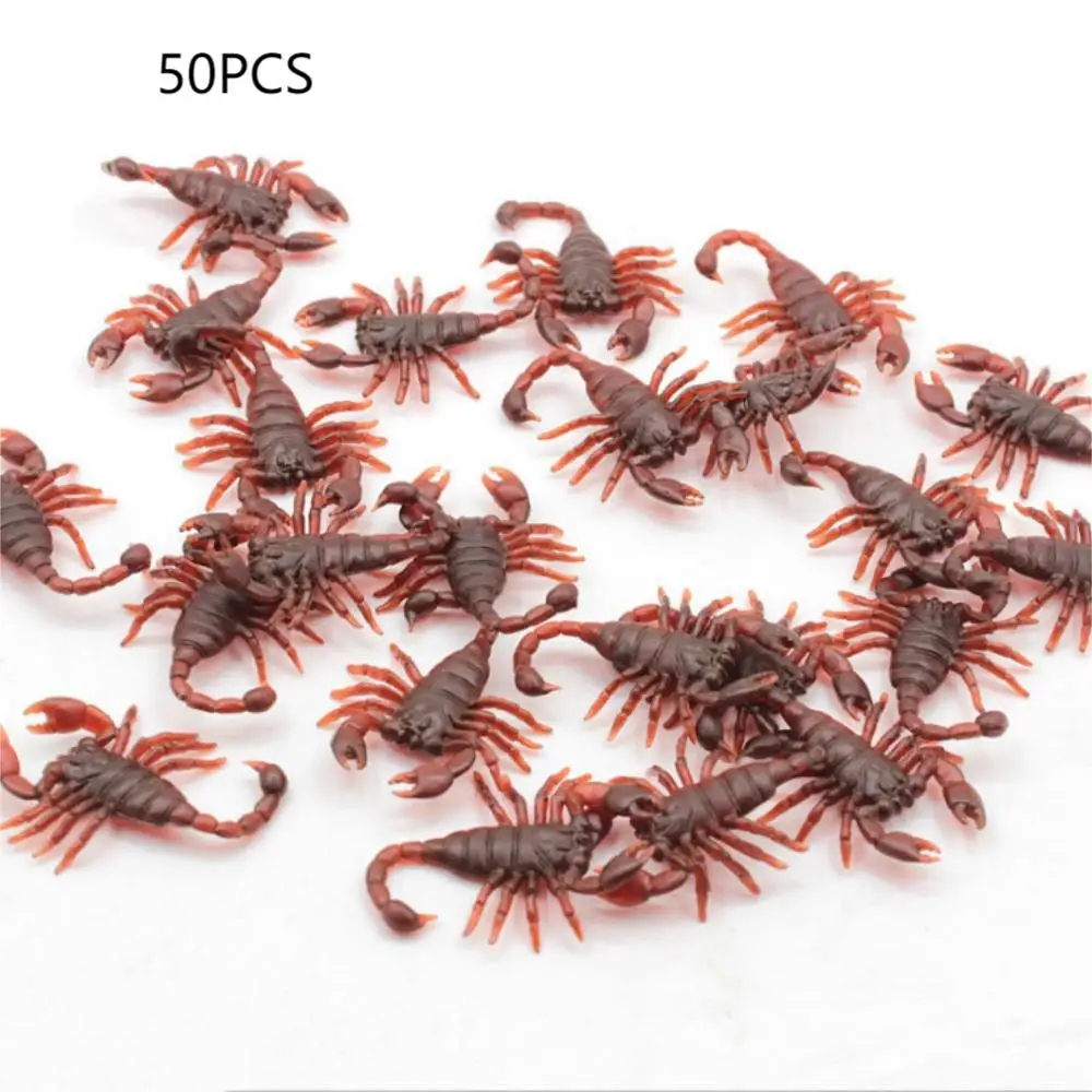 50 Pcs Fake Roaches Prank Fake Cockroaches Plastic Fake Roach Funny Trick Joke Toys Cockroach for Halloween Prank Gifts