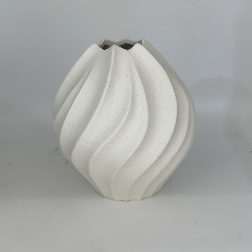 White Stone Rock Shape Ceramic Porcelain Vases for Wedding Center Piece Flower Vase Home Decor