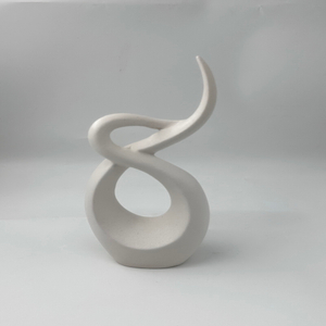 European Style Minimalist Ceramic Vase Shell Pattern Frosted Texture Home Decoration Center Decoration