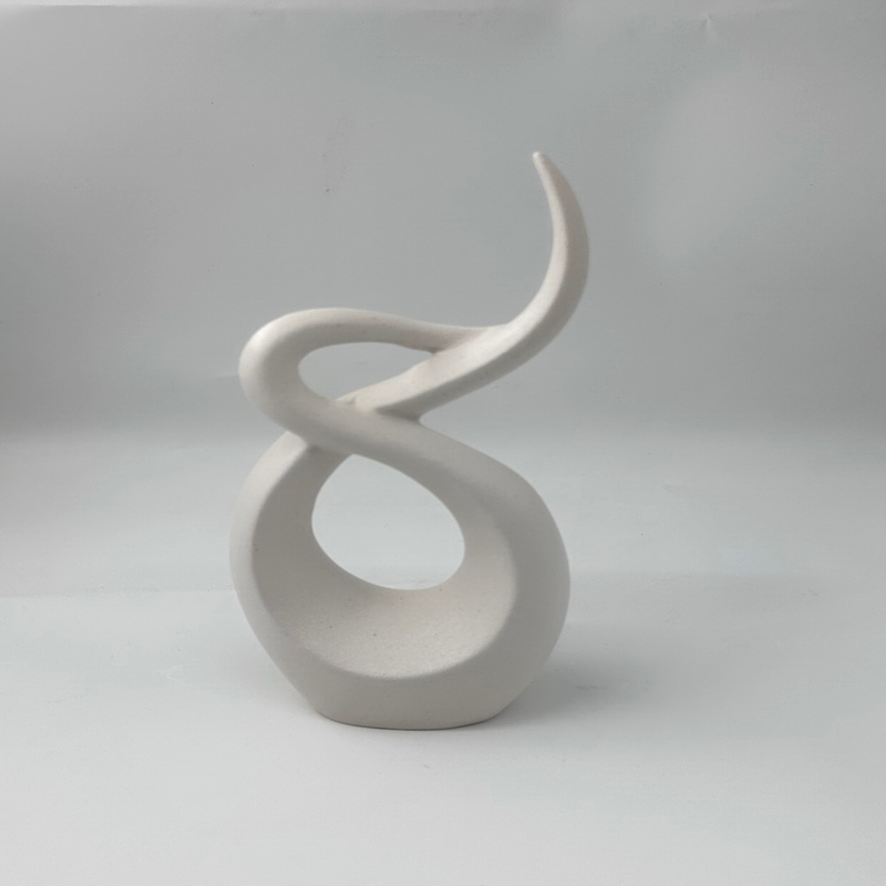 European Style Minimalist Ceramic Vase Shell Pattern Frosted Texture Home Decoration Center Decoration