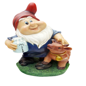 Gnome Flower Dwarf Patio Statue Garden Dwarf Decorative Sculpture Ornament Outdoor Jewellery Outdoor Statue
