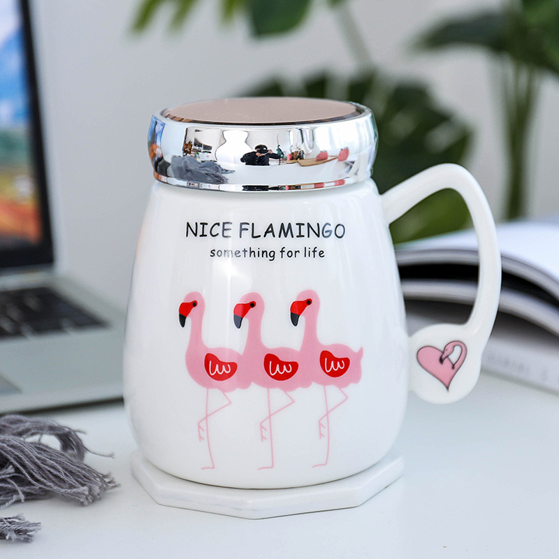 New Creative Ceramic Mug with Cover Home Custom Logo