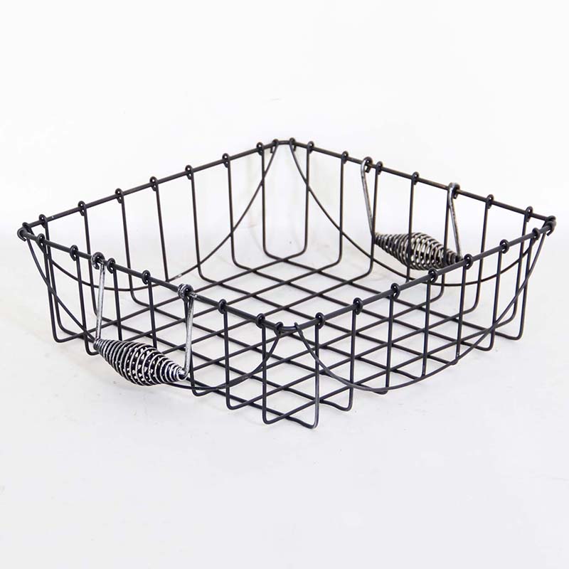  Kitchen Metal Wire Rectangular Vegetable Fruit Stackable Storage Basket