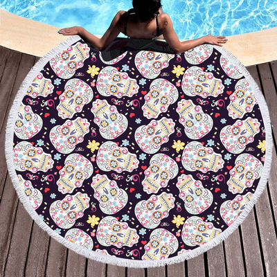Round Polyester Beach Towel