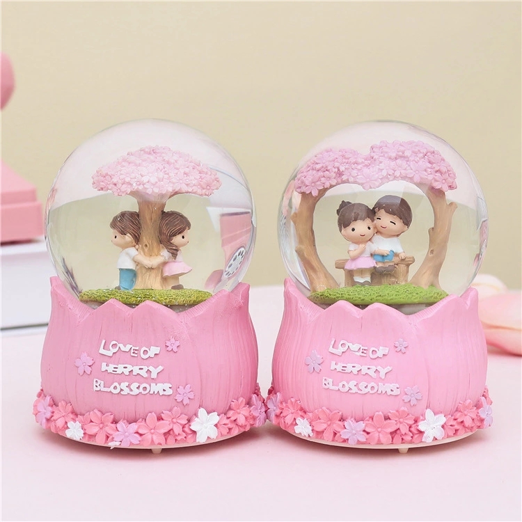 OEM Home Decor Cute Kids Gift Souvenir Cartoon Human Polyresin Water Globe Plane Snow Globe