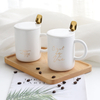 Creative Cute Ceramic Cups Coffee Novelty Milk Tea Mugs with Spoon