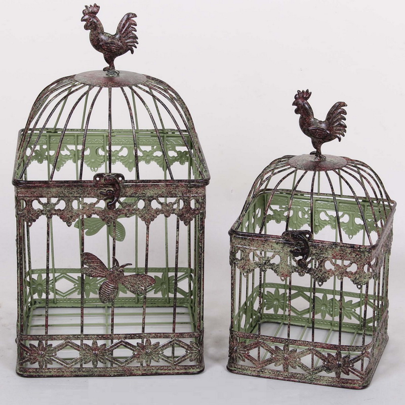 Low Price Antique Brown Metal Bird Cage