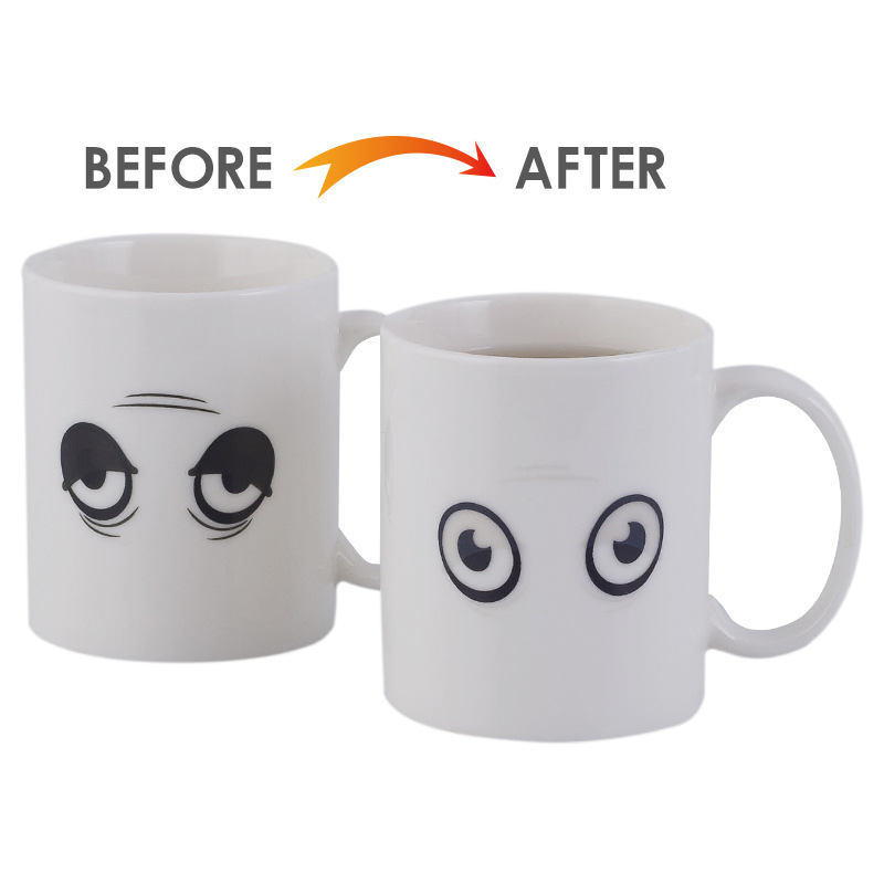 Customize 11oz Sublimation Black Color Change Mug Magic Coffee Mugs 