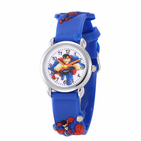 Children's Watches 3D Superman Cartoon Watch Casual Boys Sports Quartz Watches 