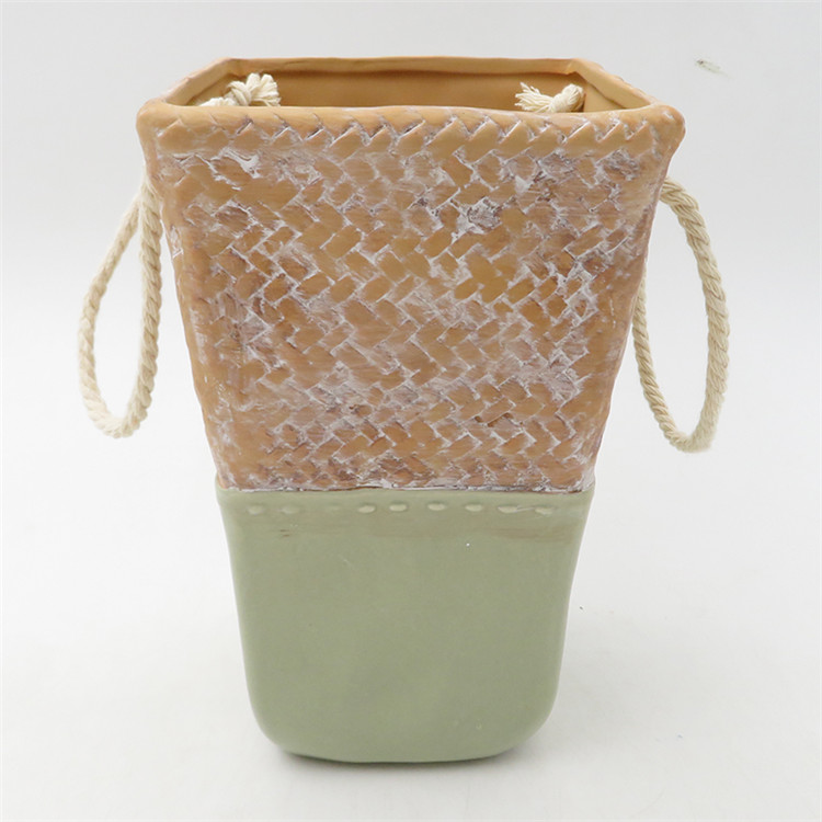 Customized vase decoration round home decor cheap new model modern geometric ceramic flower pot ...