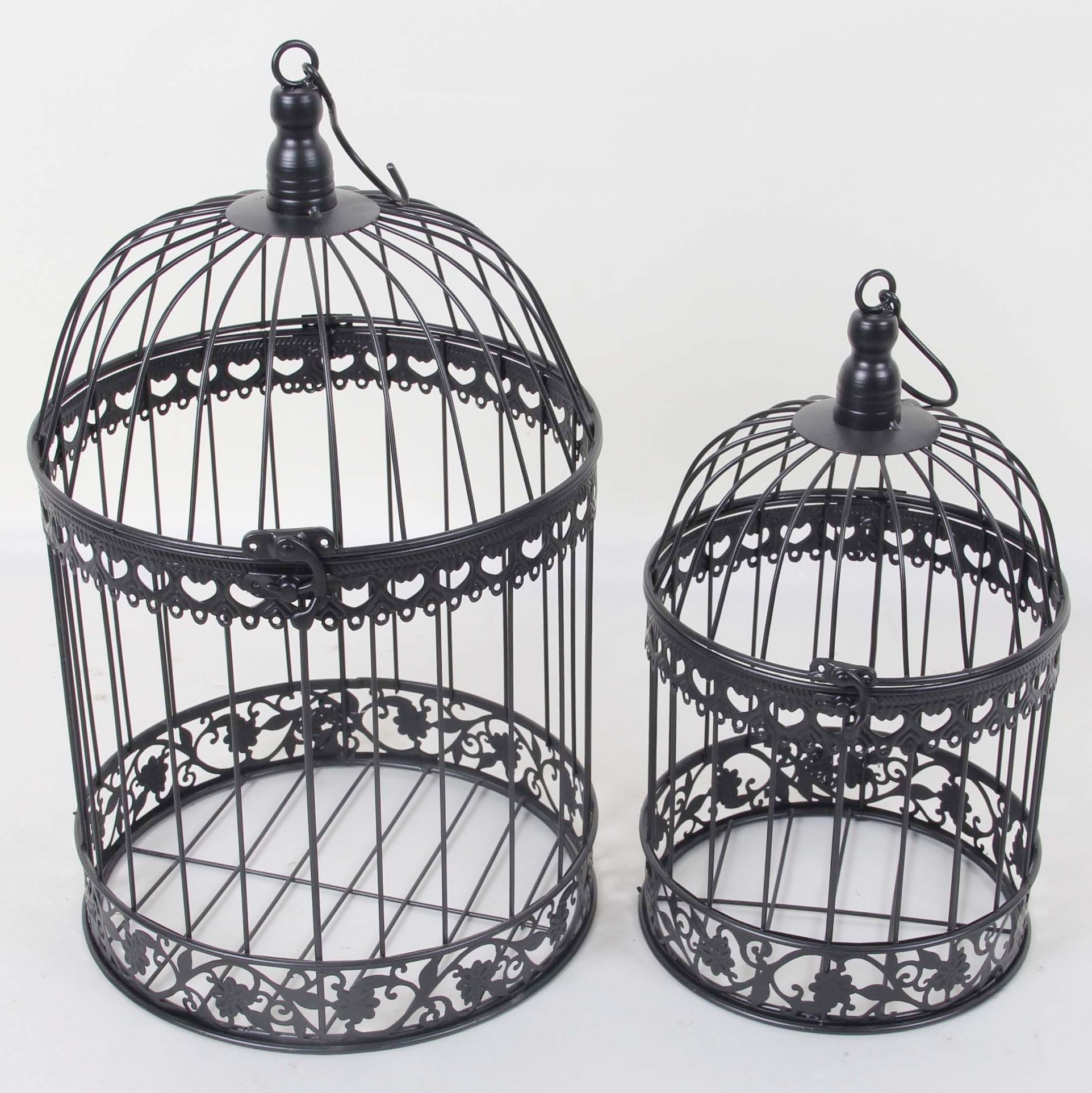 indoor antique white metal bird cage