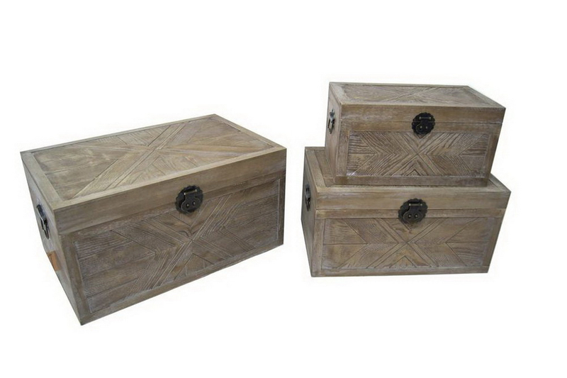 Shabby Chic Style Solid Wood Storage Trunk,antique Wooden Storage Trunk