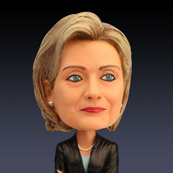 Estartek Customized Resin Bobble Head US Hillary Figure 