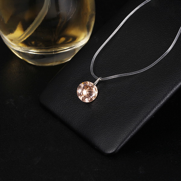 New Mermaid Tear Necklace Meteorite Pendant Transparent Fishing Line Invisible Women's Necklace