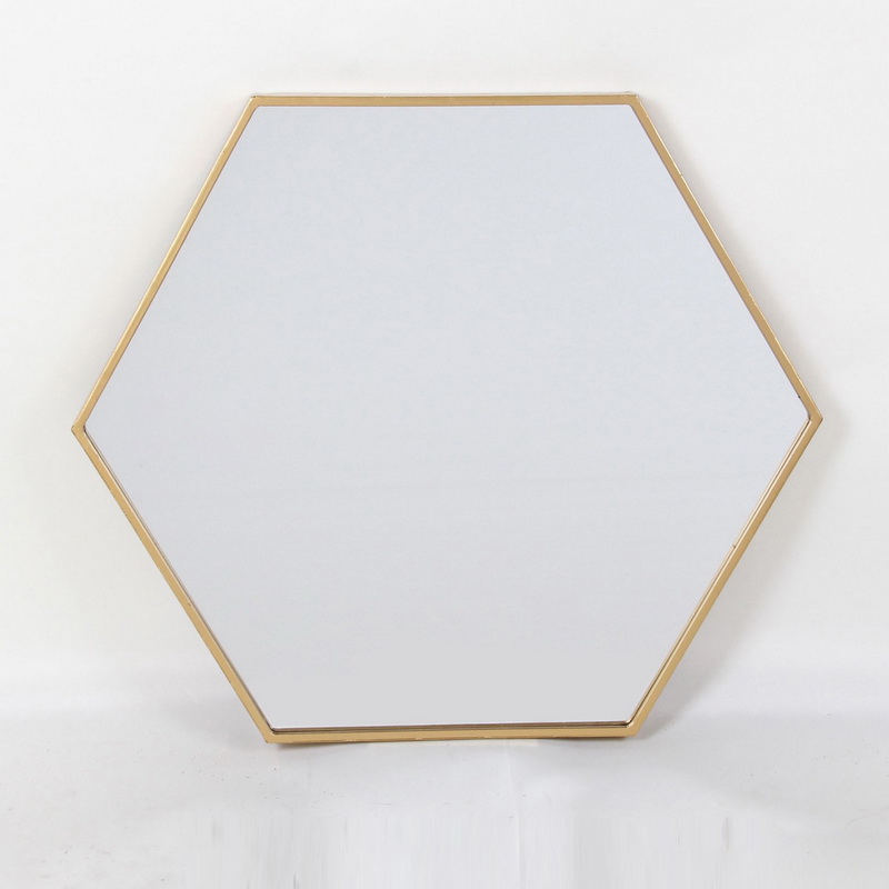 Custom Cut Size Shape Metal Framed Round Mirror for Hotel Bedroom 