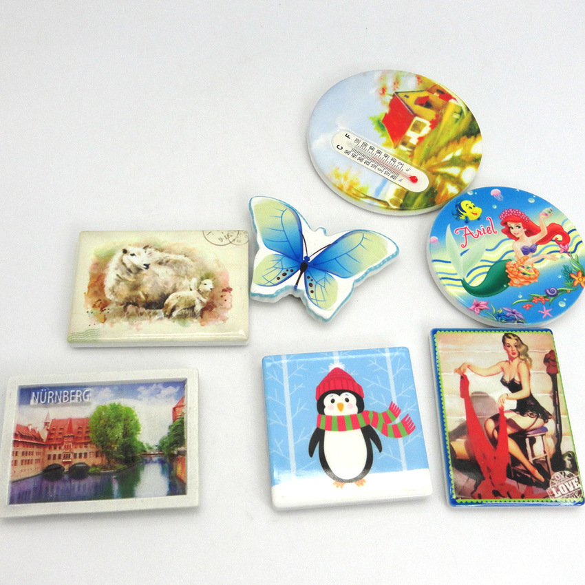 custom chinese souvenir ceramic fridge magnet